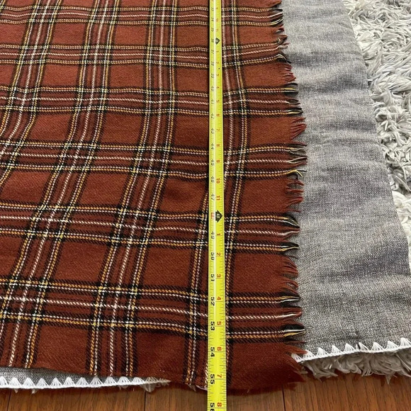 Uniqlo x Ines Dela Fressange Blanket Brown Plaid Woold Blend - Picture 9 of 14